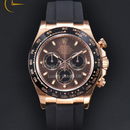 Daytona - Brown Dial - Black Rubber Strap