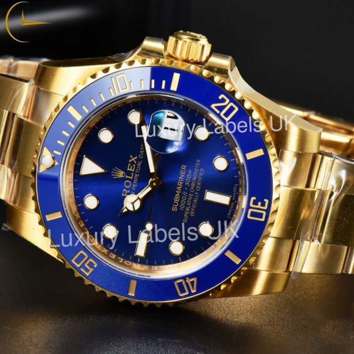 Submariner (with date) - Blue Dial - Yellow Gold Oyster Bracelet - Image 4