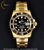 Submariner (with date) - Black Dial - Yellow Gold Oyster Bracelet