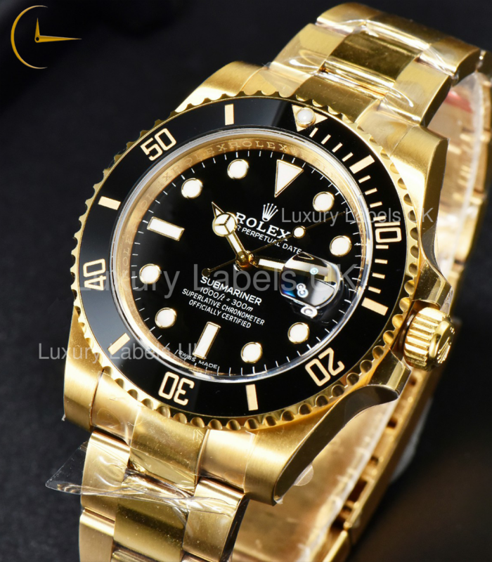 Submariner (with date) - Black Dial - Yellow Gold Oyster Bracelet - Image 5