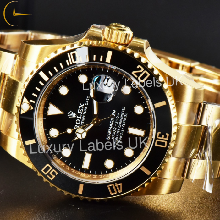 Submariner (with date) - Black Dial - Yellow Gold Oyster Bracelet - Image 4
