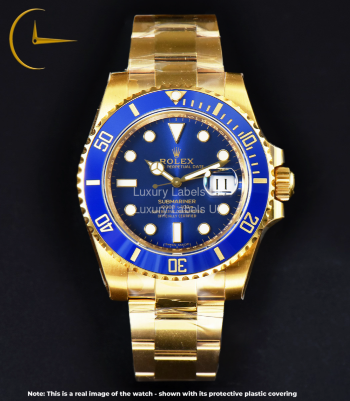 Submariner (with date) - Blue Dial - Yellow Gold Oyster Bracelet - Image 1
