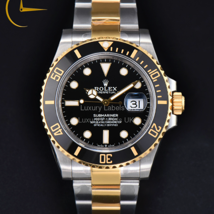Submariner (with date) - Black Dial - Bi metal Yellow Gold / Stainless Steel