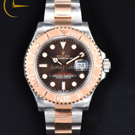 Yacht-Master - Brown Dial - Bi metal -  Rose Gold / Stainless Steel