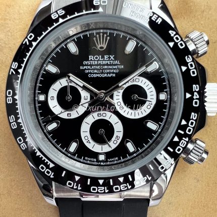 Daytona - Black Dial - Black Rubber Strap