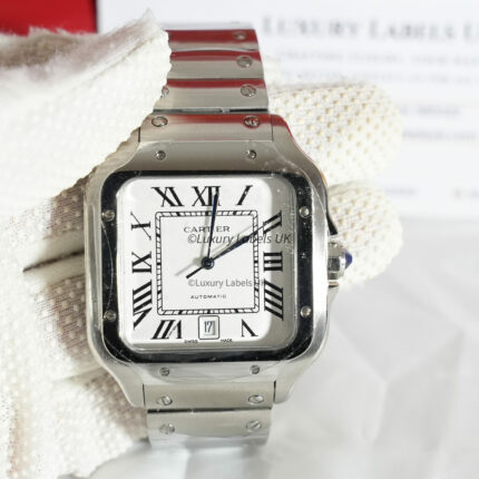 Santos 40 mm - White Dial - Stainless Steel