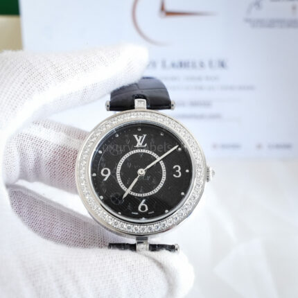 LV - Diamond Encrusted - Leather Strap