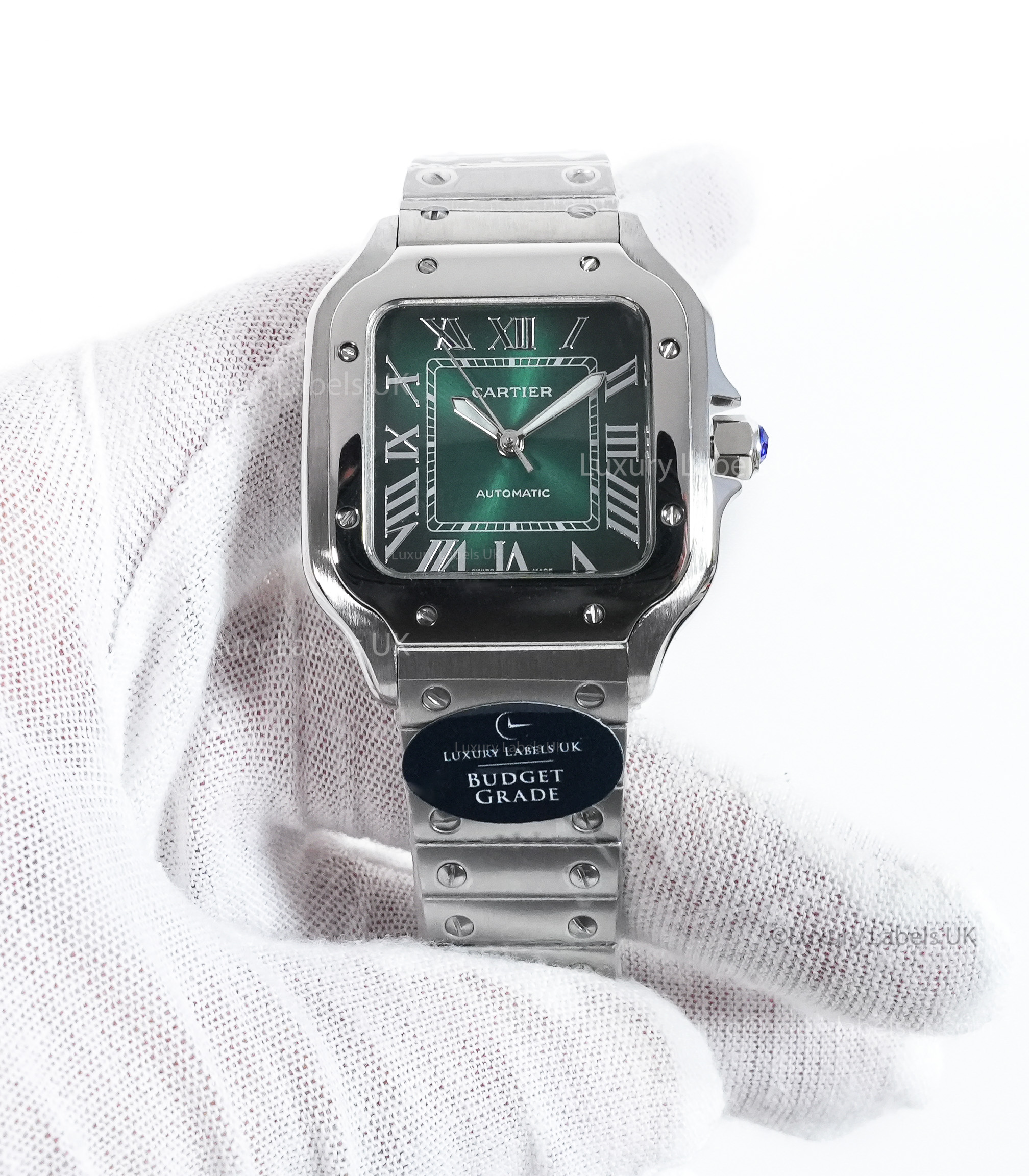 DSC03472 Santos 35mm (medium) – Green Dial – Stainless Steel - Image 1